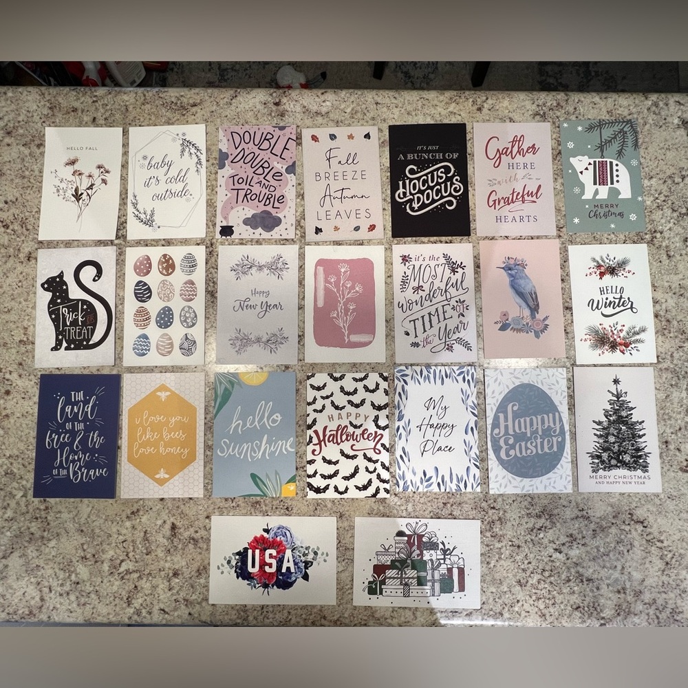 Brand New-23 (4 x 6) Double Sided-All Occasion/Holiday Prints